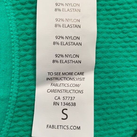 Fabeletics Delta Tank Green Racerback Smooth Operator Yoga Pilates Top Small - Picture 10 of 11